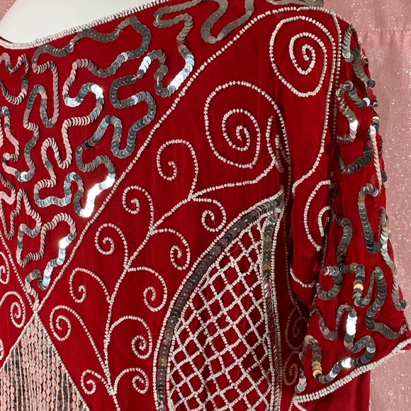 NWT! VINTAGE Glamorous Beaded and Sequined Top - Picture 2 of 8